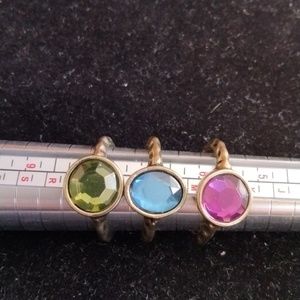 Set of 3 vintage Bohemian rings